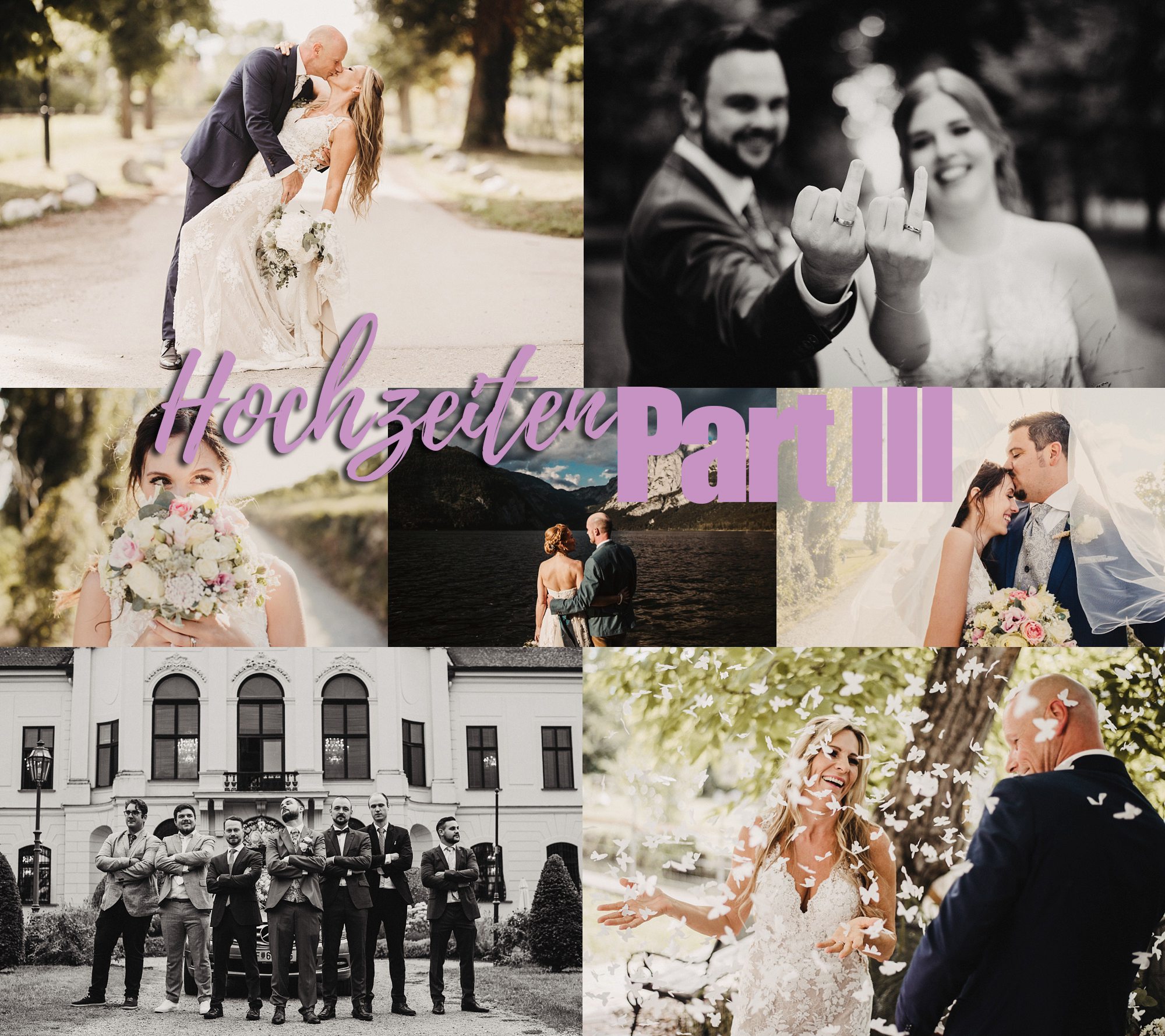 Eine kleine Collage aus Hochzeitsreportagen